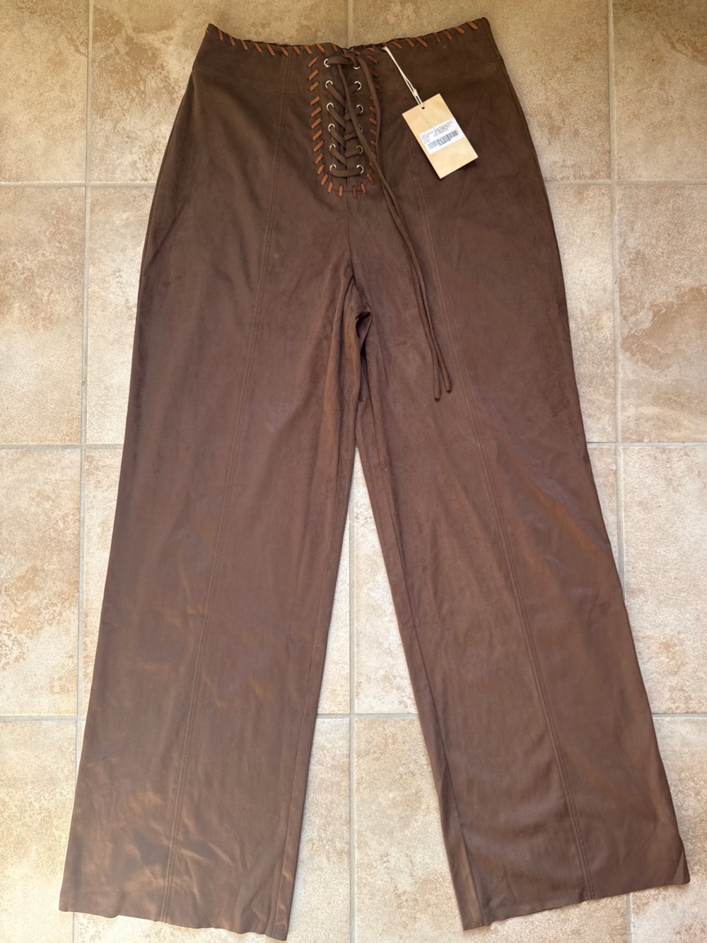 Meshki Suede Audrey Wideleg Pants